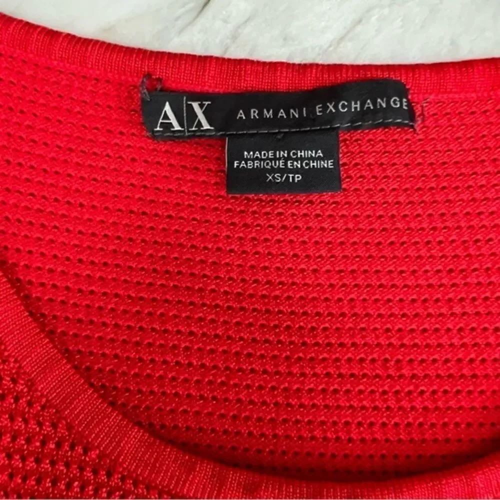 Armani Exchange Red Knit Sleeveless Mini Dress XS - Picture 4 of 7